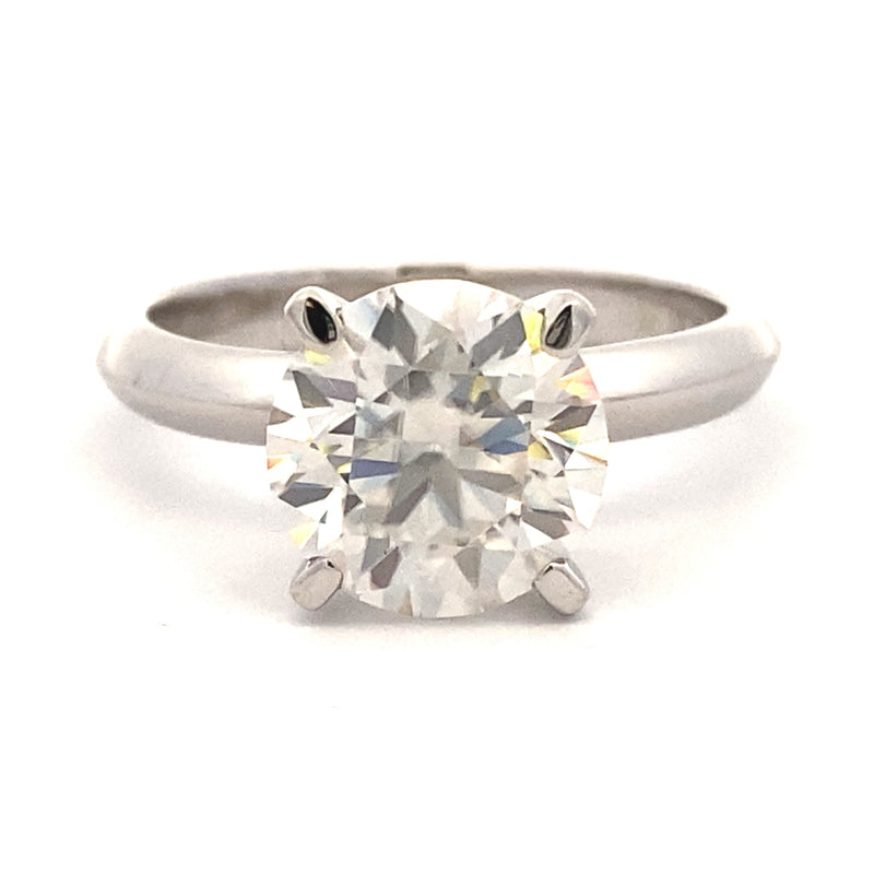 Natural 2.26ct Moissanite  10KT White Gold