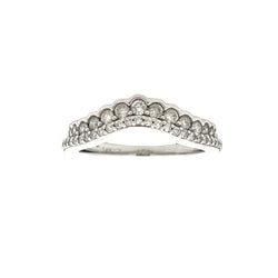 Genuine .50ct Diamond Ring Guard Wrap 14KT White Gold
