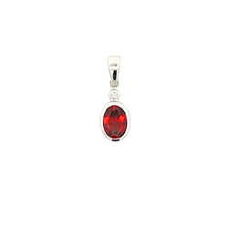 .55ct Garnet Diamond Fashion Pendants 10KT White Gold