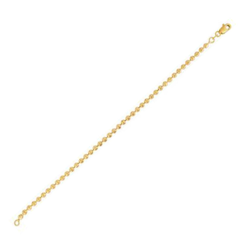 Moon Cut Bead Chain in 14k Yellow Gold (3.00 mm)