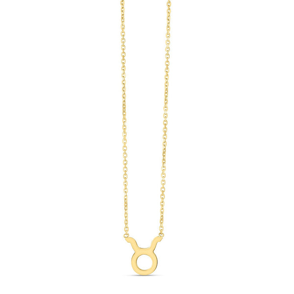 14K Yellow Gold Taurus Necklace