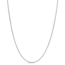 .925 Sterling Silver 3.0 Cttw Lab-Grown Diamond Tennis Necklace (F-G Color, VS2-SI1 Clarity) - 18" Inches