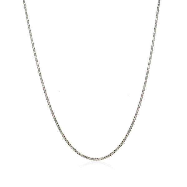 18k White Gold Classic Box Chain (0.85 mm)