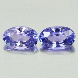 Natural VVS Tanzanite Oval Cut Pair Loose Gemstone