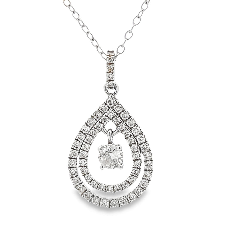 Genuine .77ct Diamond Fashion Pendants 10KT White Gold