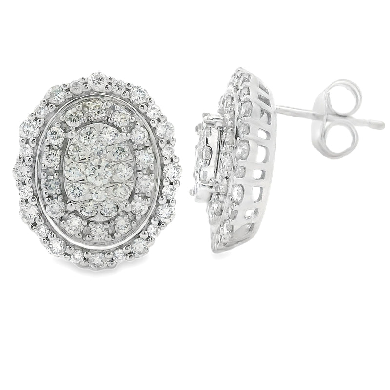 1.00ct Lab Grown Diamond Earrings 10KT White Gold