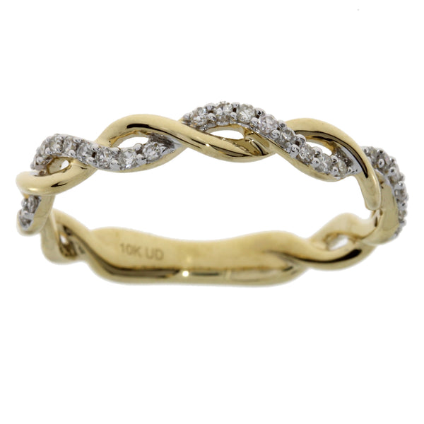 .13ct Diamond Wedding Band Ring 10KT Yellow Gold