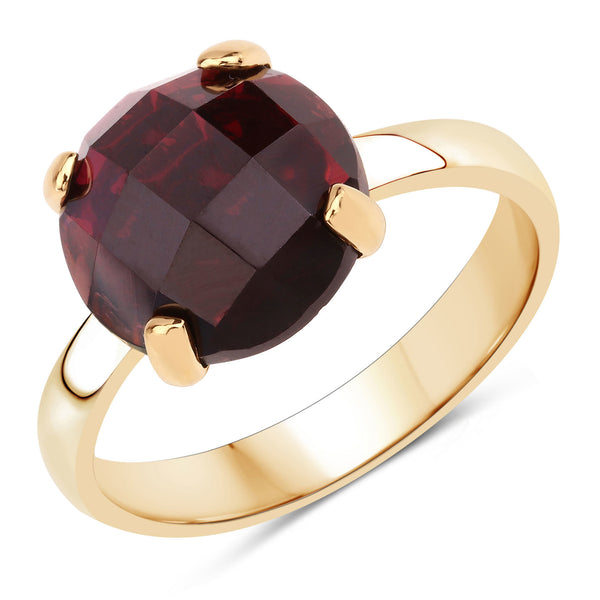 7.38 Carat Genuine Garnet .925 Sterling Silver Ring