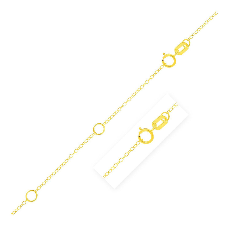 Double Extendable Piatto Chain in 10k Yellow Gold (1.30 mm)