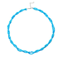 V3 Jewelry Sterling Silver with Turquoise Beaded Double Strand Necklace