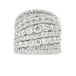 Natural 4.00ct Diamond Ring 14KT White Gold