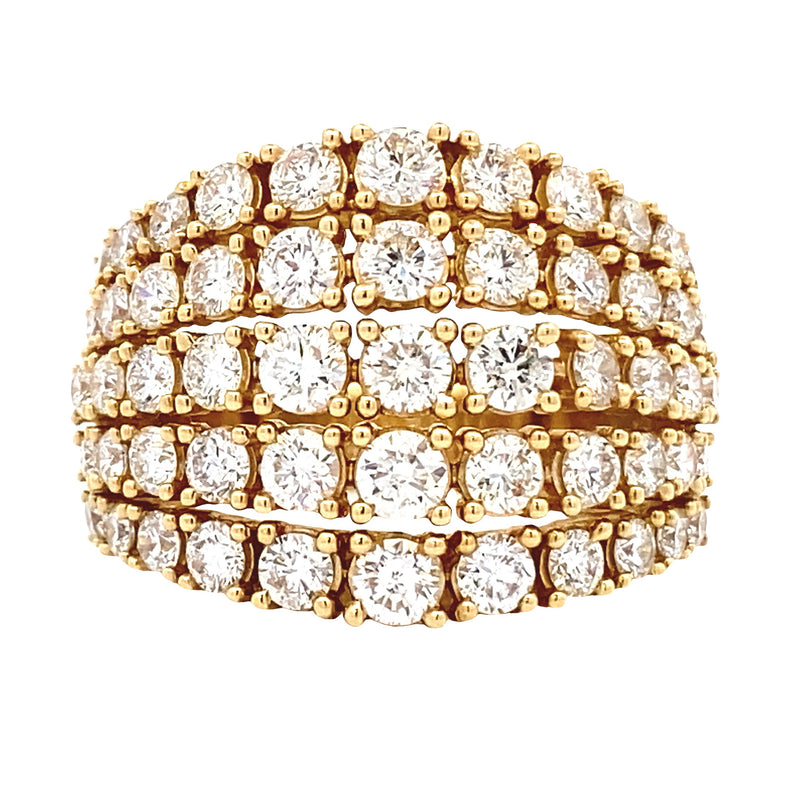 3.00ct Diamond Fashion band rings 14KT Yellow Gold