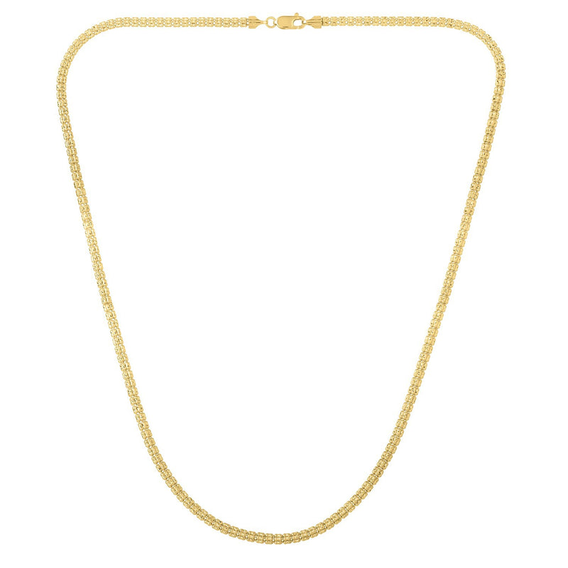 Ice Barrel Chain in 14k Yellow Gold (3.10 mm)