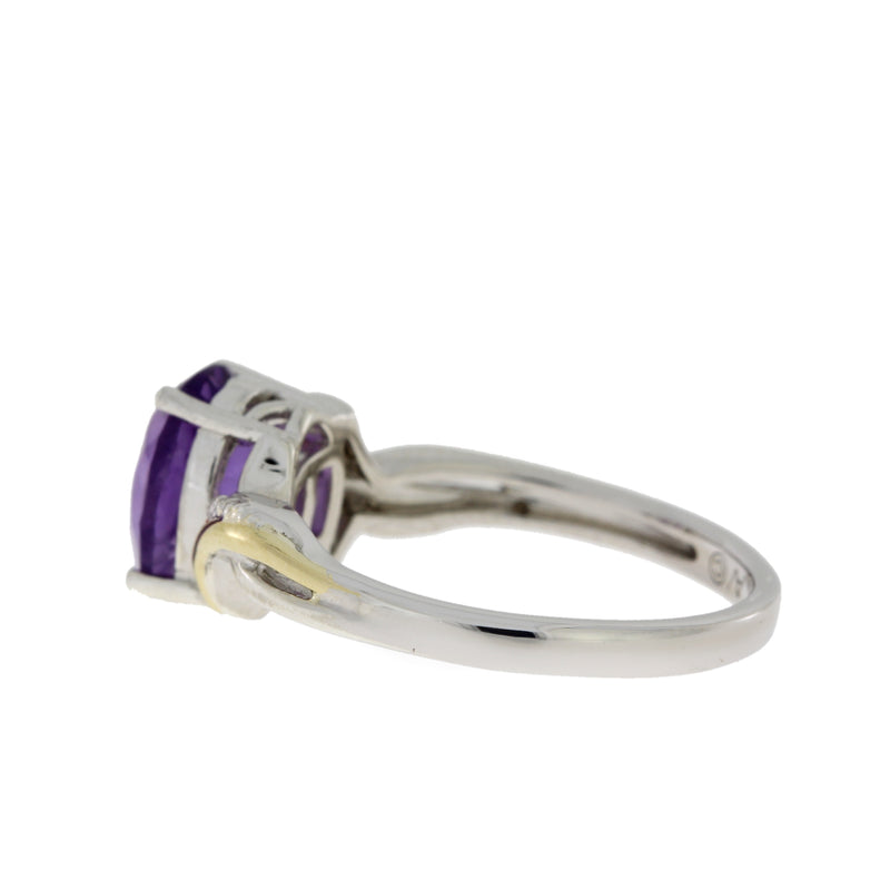 Genuine 1.75ct Amethyst Ring Sterling Silver