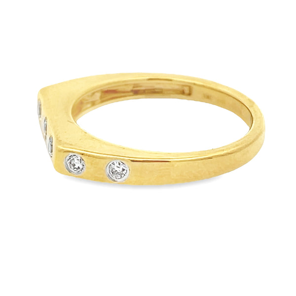 Genuine .21ct Diamond Ring 10KT Yellow Gold