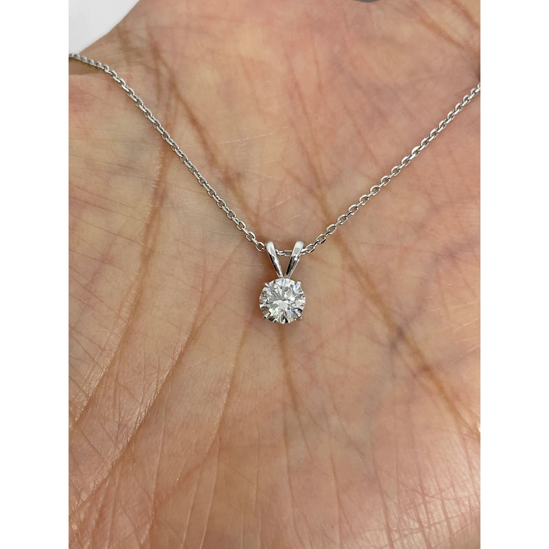 0.50 Ct Diamond Pendant 14K Gold Lab Grown Diamond Solitaire Pendant