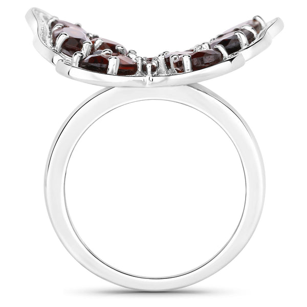 5.19 Carat Genuine Garnet .925 Sterling Silver Ring