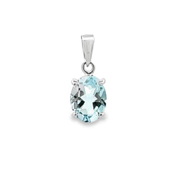 1.91ct Blue Topaz Fashion Pendants Sterling Silver