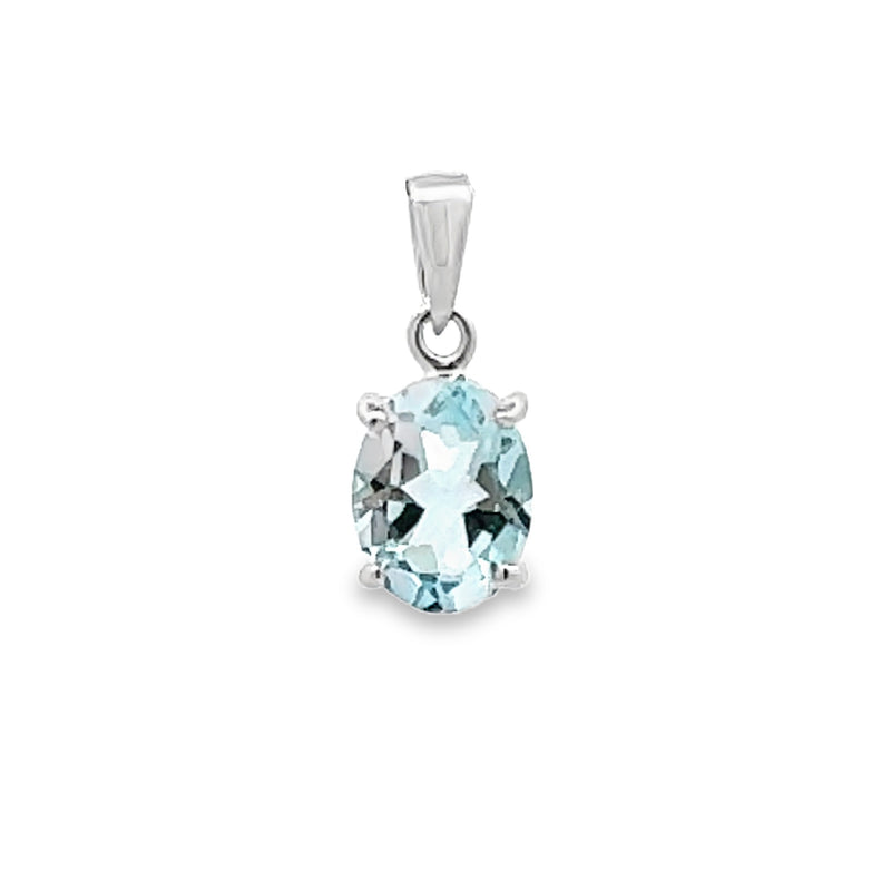 1.91ct Blue Topaz Fashion Pendants Sterling Silver