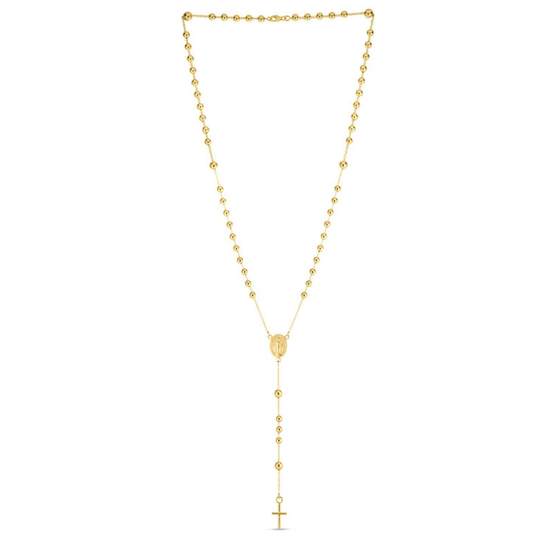 14K Yellow Gold Rosary Necklace