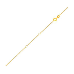 Double Extendable Diamond Cut Cable Chain in Yellow Gold (0.68 mm)