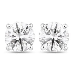 2.00 Carat Lab Grown Diamond 14K White Gold Earrings