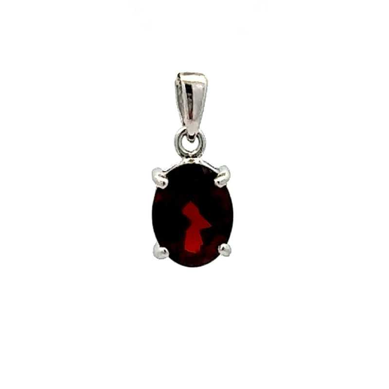 Natural 1.98ct Garnet Fashion Pendants Sterling Silver