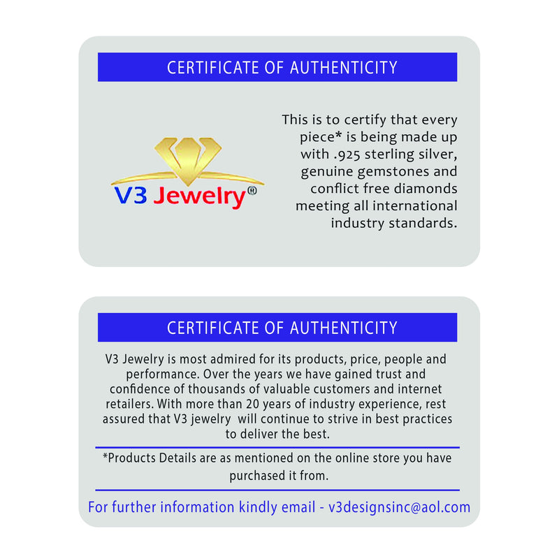 V3 Jewelry Blue Natural Tanzanite & White Topaz Eternity Band Ring