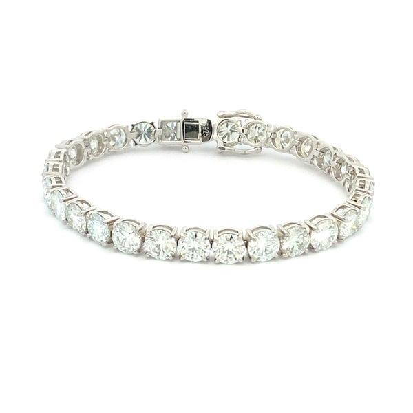 24.00ct Moissanite Tennis Bracelet Sterling Silver