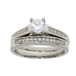 Genuine Cubic Zirconium CZ SS Bridal Sterling Silver