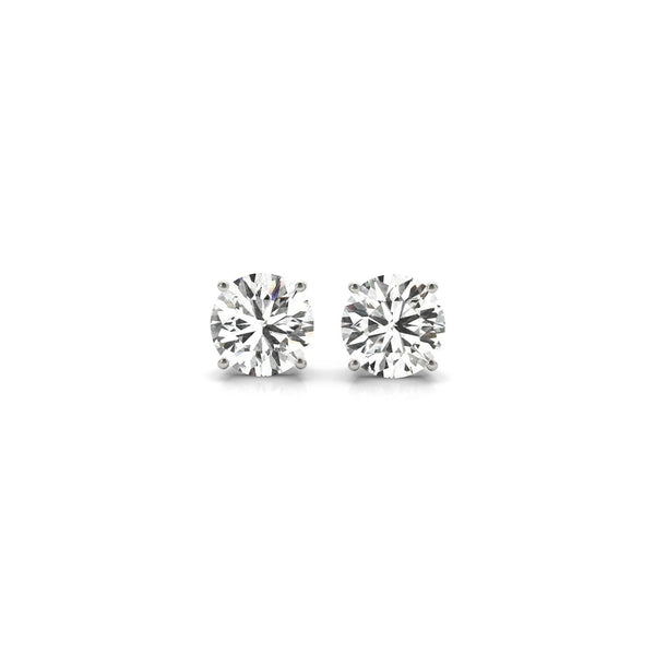 1 1/2 cttw Certified IGI Lab Grown Round Diamond Stud Earrings 14k White Gold (G/VS2)