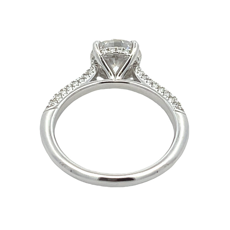 Natural Moissanite Eng Only Sterling Silver