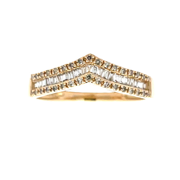 .25ct Diamond Fashion band rings 10KT Yellow Gold