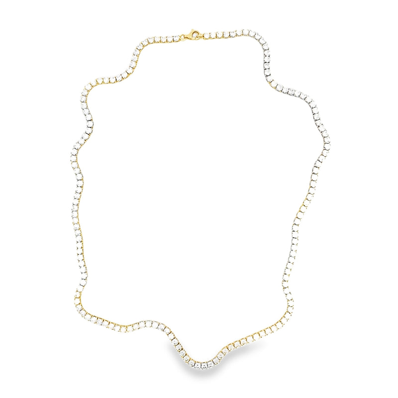 Lab Grown Diamond Tennis Necklace 14KT Yellow Gold