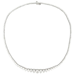 Lab Grown Diamond Tennis Necklace 14KT White Gold