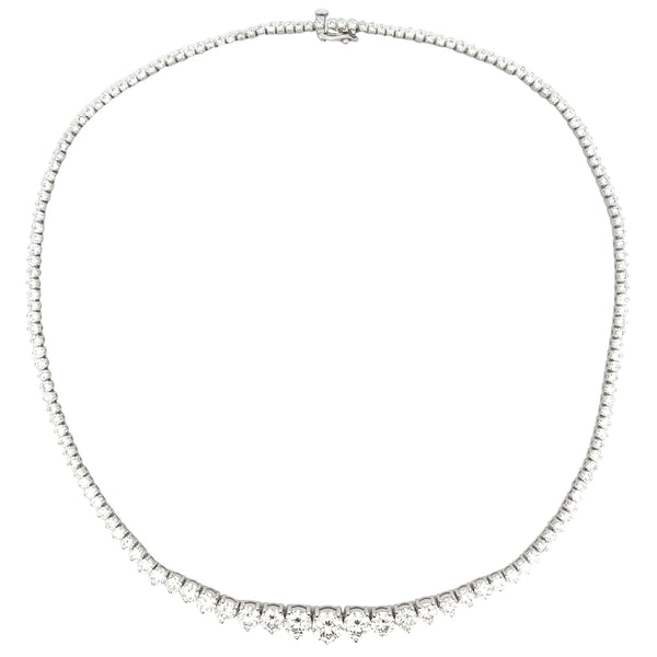 Lab Grown Diamond Tennis Necklace 14KT White Gold