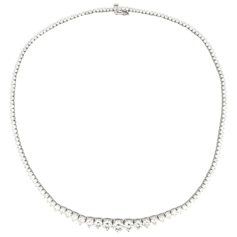 Lab Grown Diamond Tennis Necklace 14KT White Gold