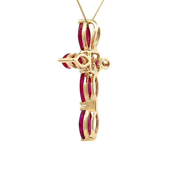 2.15ct Ruby Diamond Fashion Pendants 14KT Yellow Gold