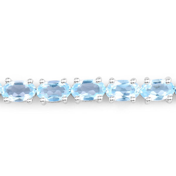 2.75 Carat Genuine Blue Topaz .925 Sterling Silver Bracelet