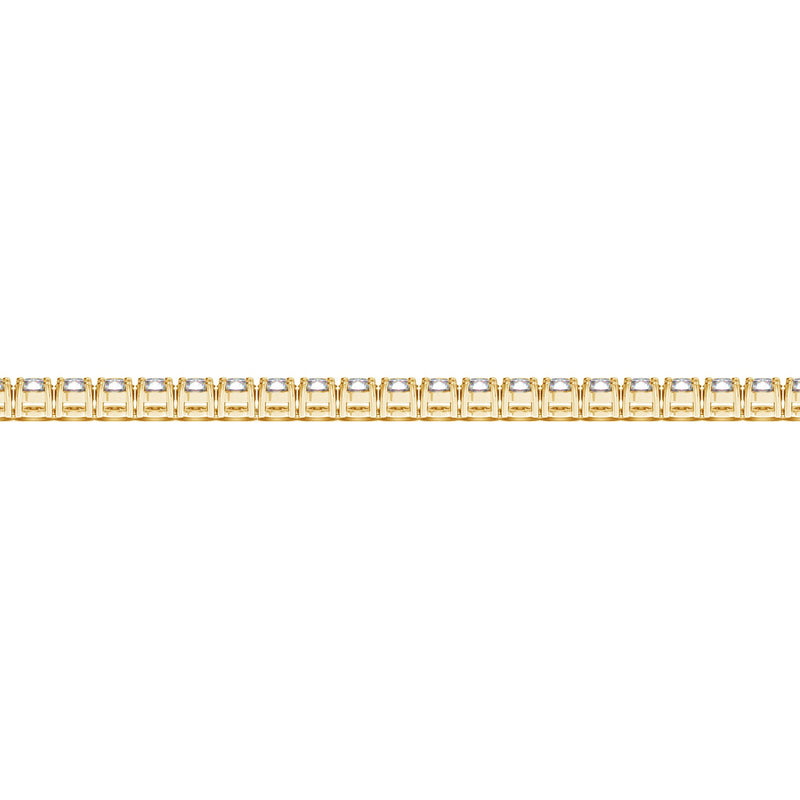 14k Yellow Gold Round Diamond Tennis Bracelet (4 cttw)