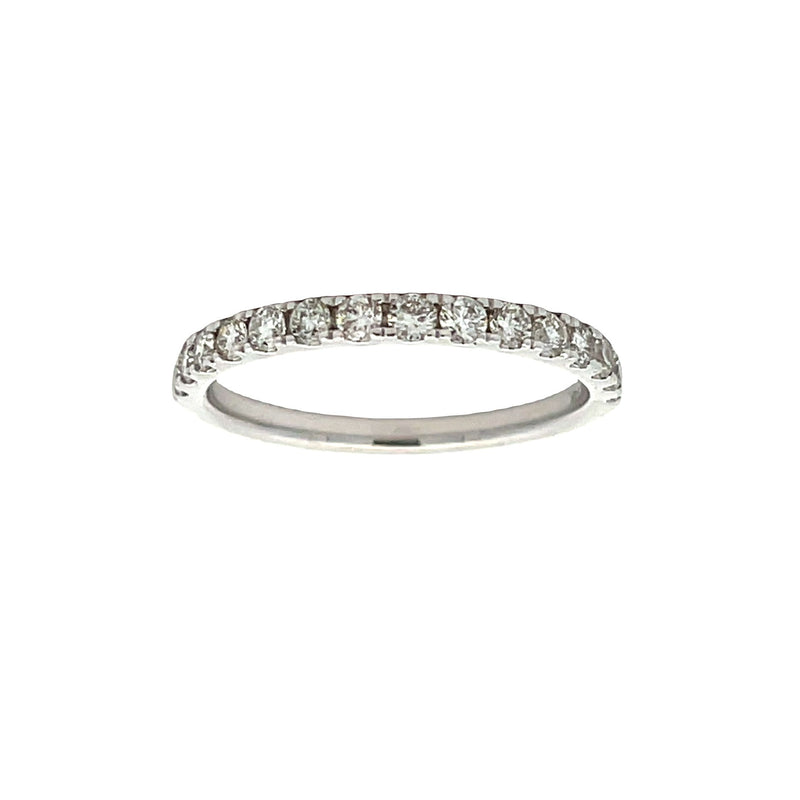 Genuine .50ct Diamond Wedding Band Ring 14KT White Gold
