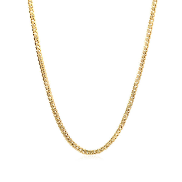 10k Yellow Gold Classic Solid Miami Cuban Chain (3.20 mm)