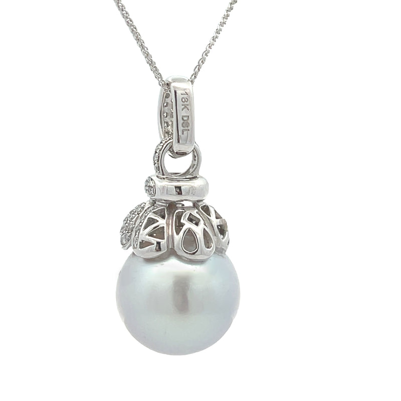 .39ct South Sea Pearl Fashion Pendants 18KT White Gold