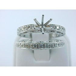 Diamond Semi Mount Engagement Ring 18KT White Gold