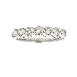 Natural .25ct Diamond Wedding Band Ring 10KT White Gold