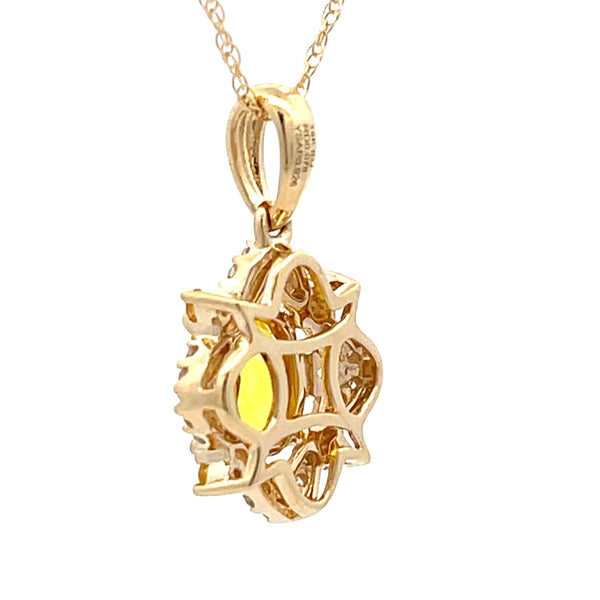 Natural 1.03ct Fashion Pendants 14KT Yellow Gold