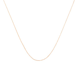 Solid 10K Yellow Gold 0.5mm Slim and Dainty Unisex 18" Rope Chain Necklace