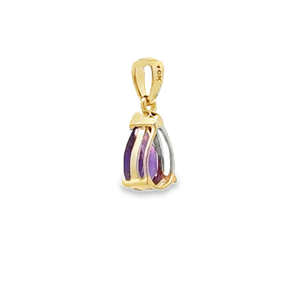 .75ct Amethyst Fashion Pendants 10KT Yellow Gold