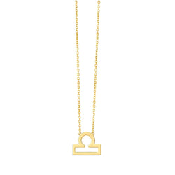 14K Yellow Gold Libra Necklace