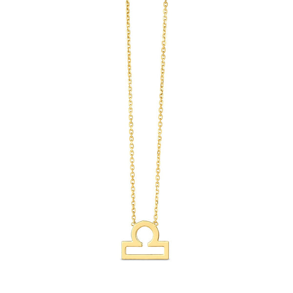 14K Yellow Gold Libra Necklace